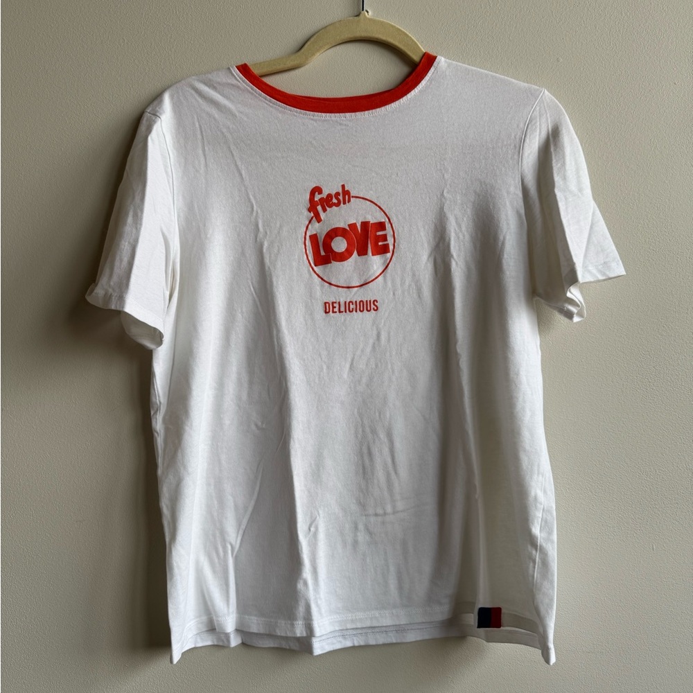 KULE White and Red Graphic Tee